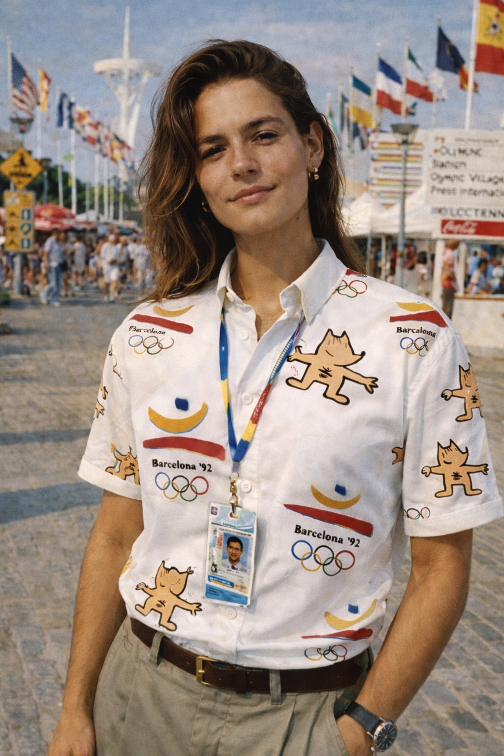 Camisa Barcelona 92 Blanca - manga corta – Natureza