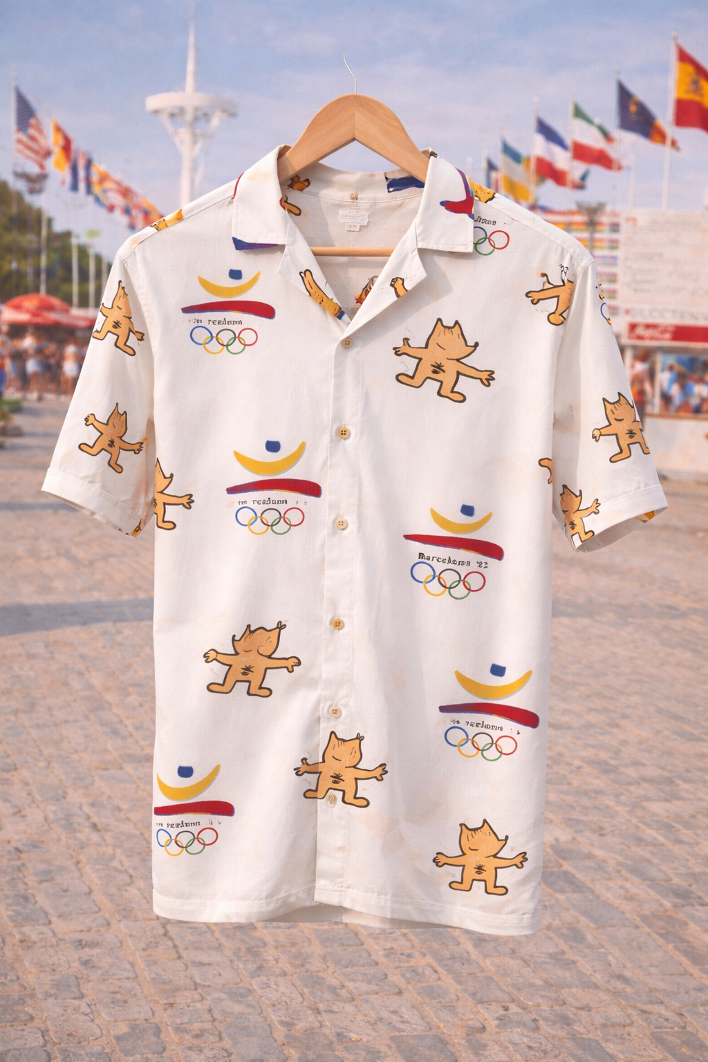 Camisa Barcelona 92 Blanca - manga corta – Natureza