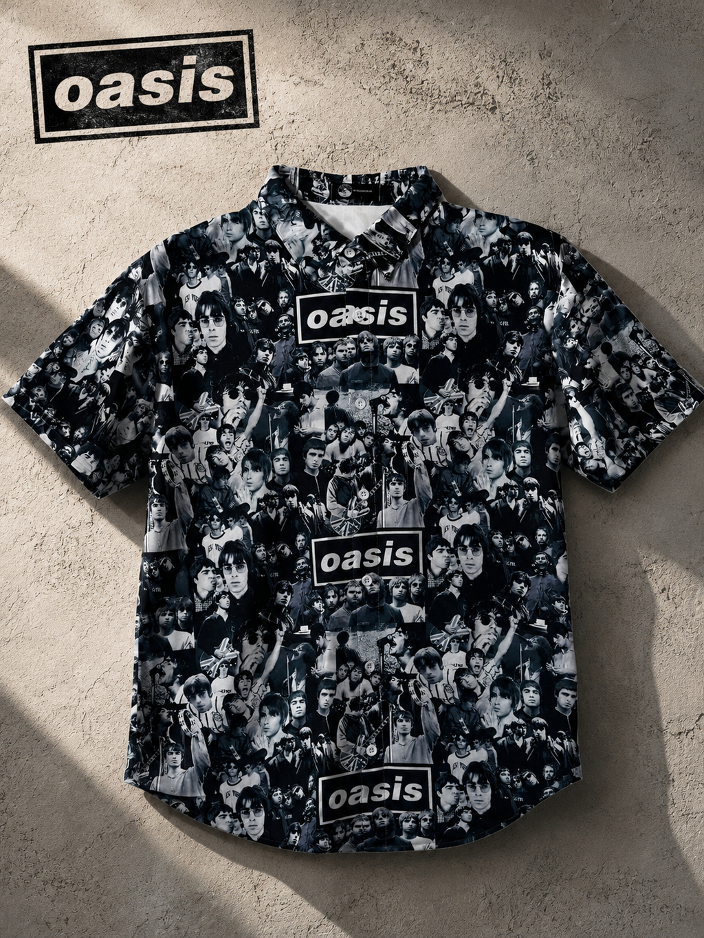 Camisa Oasis Live forever Natureza