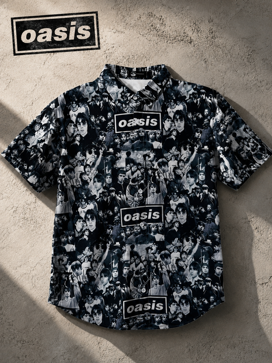 Camisa Oasis Live forever Natureza