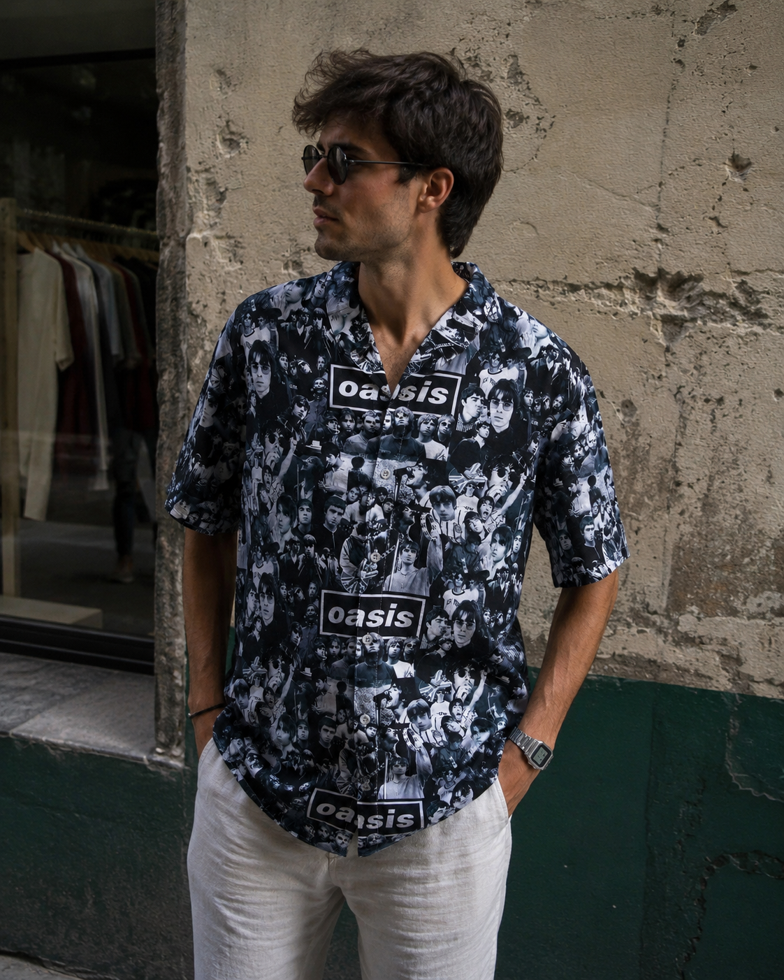 Camisa Oasis Live forever Natureza