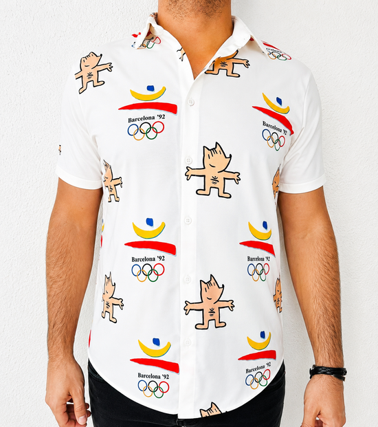 Camisa Barcelona 92 Blanca - manga corta – Natureza