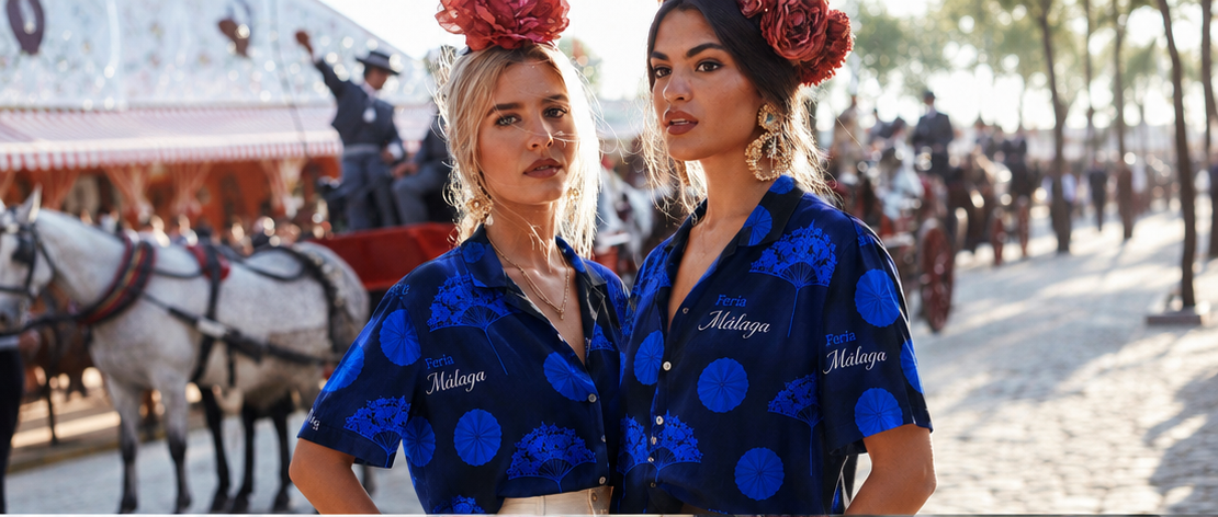 Camisa Feria Málaga Negra Natureza